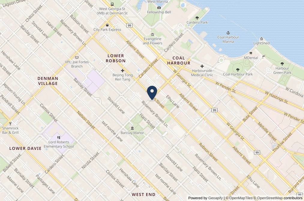 1102 1482 ROBSON STREET, Vancouver, BC — Residential for Sale - Main Photo