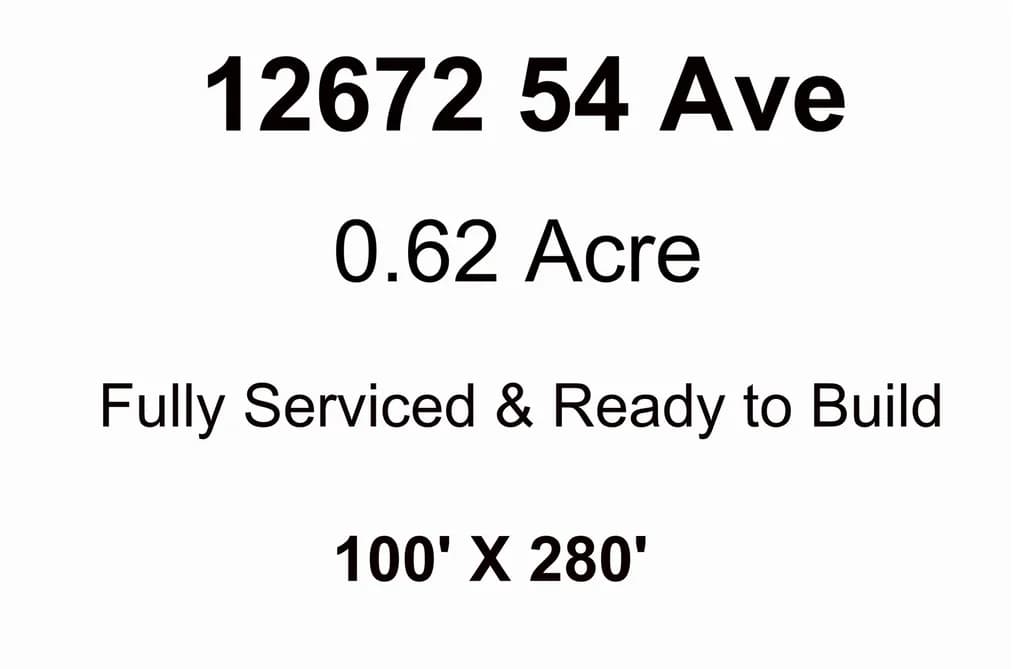 12672 54 AVENUE, Surrey, BC — Land for Sale - Main Photo