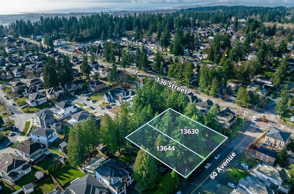 13630 & 13644 60 AVENUE, Surrey, BC — Land for Sale - Main Photo
