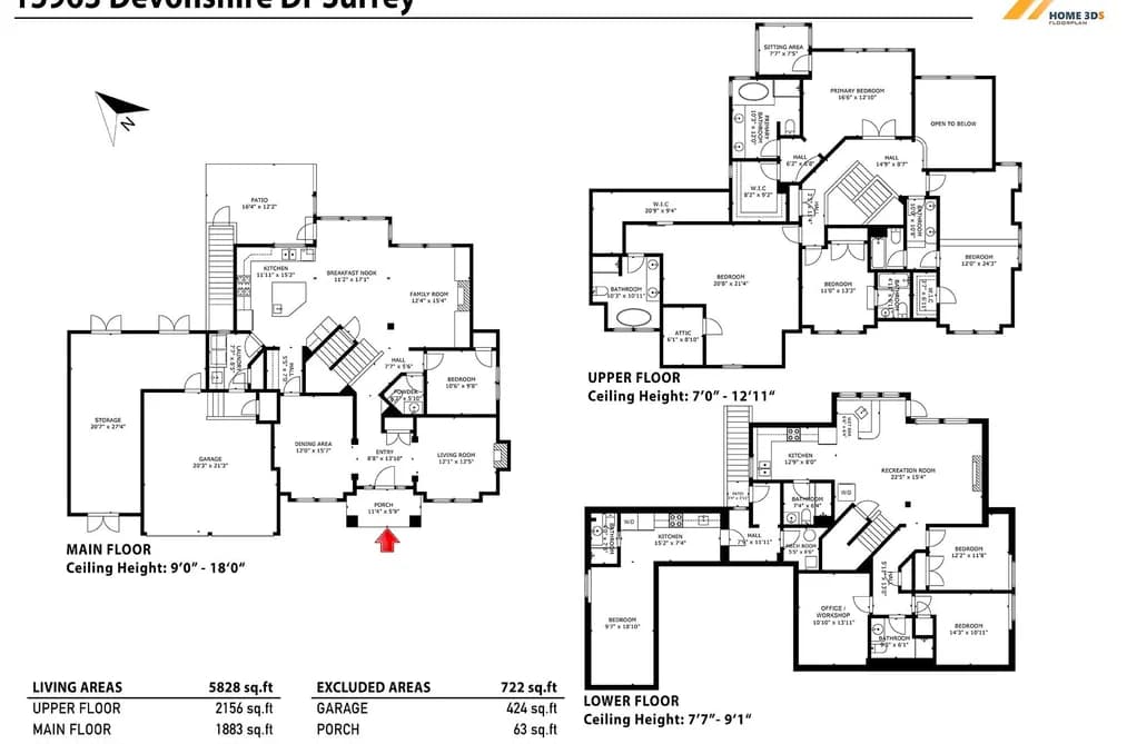15963 DEVONSHIRE DRIVE, Surrey, BC — Residential for Sale - Photo 2