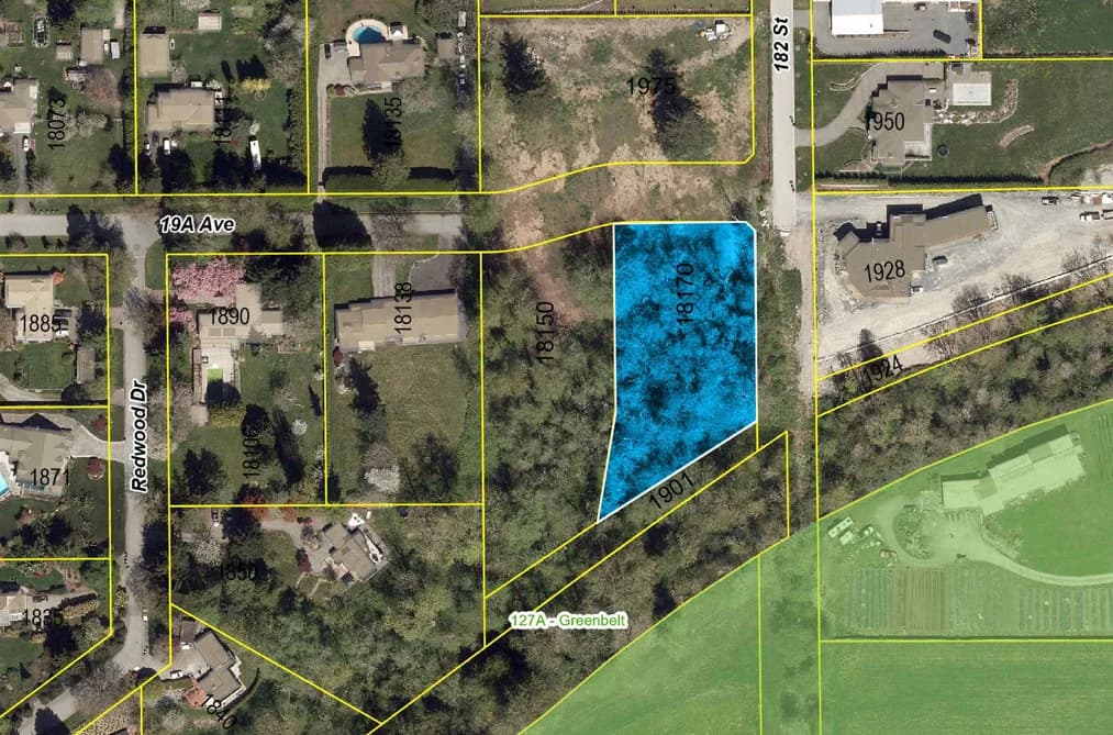 18170 19A AVENUE, Surrey, BC — Land for Sale - Main Photo