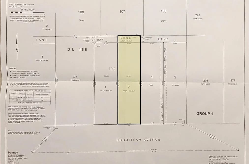 1861 COQUITLAM AVENUE, Port Coquitlam, BC — Land for Sale - Main Photo
