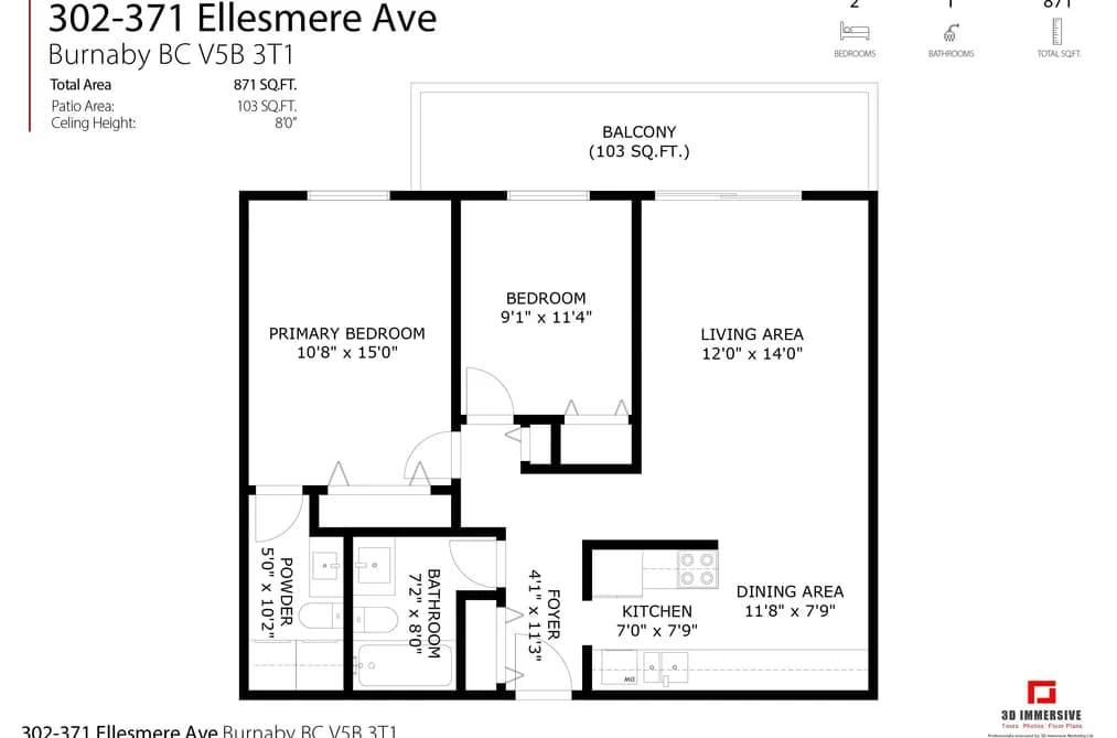 302 371 ELLESMERE AVENUE, Burnaby, BC — Residential for Sale - Photo 2