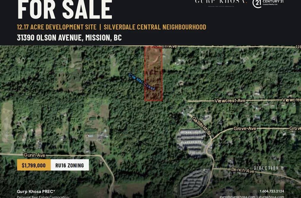 31390 OLSON AVENUE, Mission, BC — Land for Sale - Main Photo
