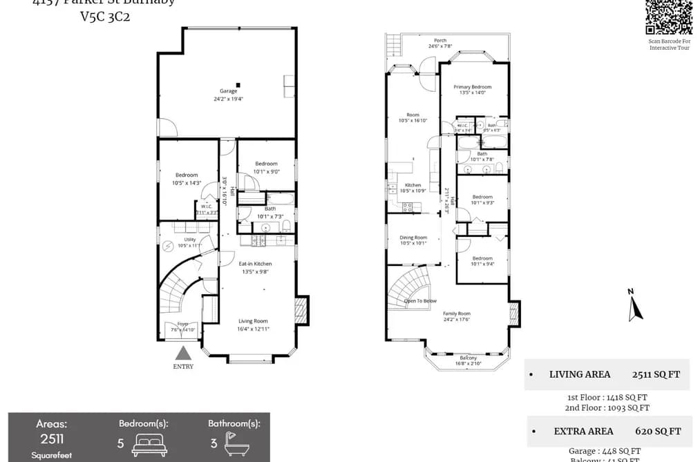 4137 PARKER STREET, Burnaby, BC — Residential for Sale - Photo 2