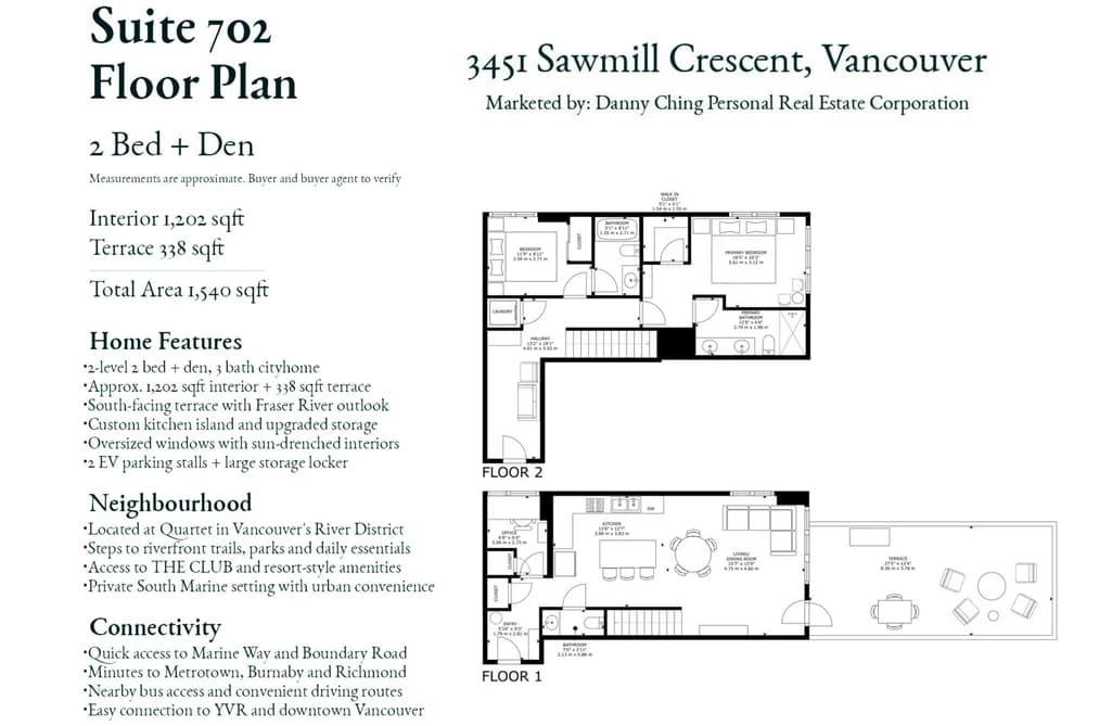 702 3451 SAWMILL CRESCENT, Vancouver, BC — Residential for Sale - Photo 2