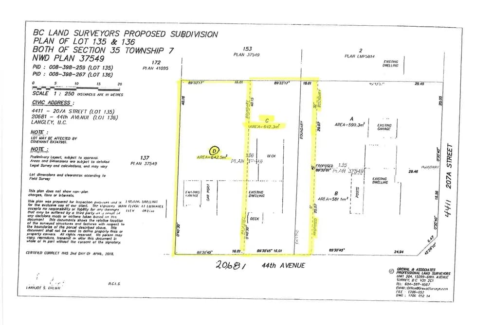 20685 44 AVENUE, Langley, BC — Land for Sale - Main Photo